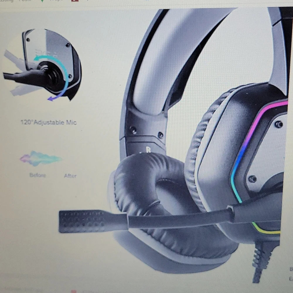 EKSA E1000 USB Gaming Headset PlayStation 4 PC Laptop 7.1 surround sound…New